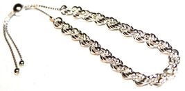 Beautiful flawless 925 sterling silver marked chunky adjustable Bracelet... - $95.65