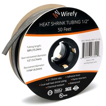 Marine Grade Heat Shrink, Adhesive Lined, 1/2&quot; Wirefy Heat Shrink, 50 Ft. Roll. - £36.74 GBP