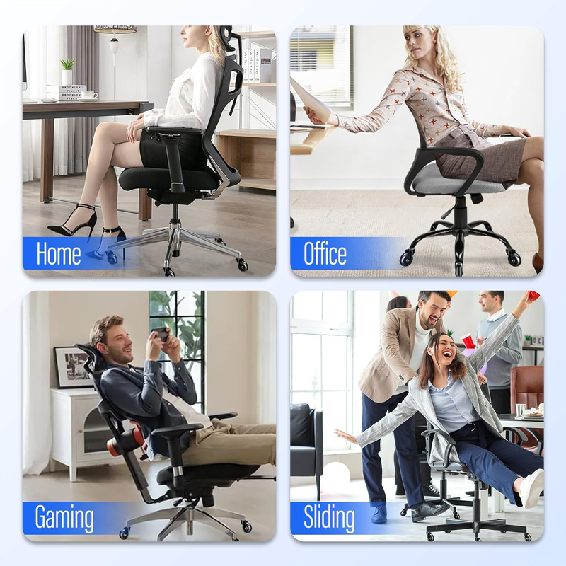 Office Chair Wheels Replacement, 5 Set of Office Chair Casters for Hardwood& Car Item image 6