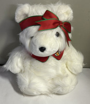 Vintage Dayton Hudson Christmas Miss Ms Santa White Bear Plush with Tag 1987 - £15.54 GBP