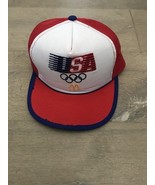 Vintage 1980 USA LOS ANGELES Olympics Mcdonalds Rope Trucker Hat Snapback - $28.00