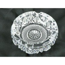 Ashtray Cigarette Cigar Candy Dish Candle Holder Cut Glass Vintage Decor 6&quot; - £46.81 GBP