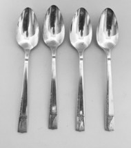 Oneida Nobility Plate Caprice Pattern Silverplate Place Oval Soup Spoons Four - £17.76 GBP