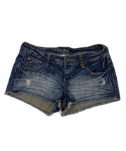 Decree Women Juniors Size 3 (Measure 27x2) Dark Whiskered Denim Shorts S... - £5.65 GBP