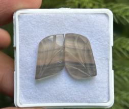 Natural Hand carved Green and Yellow Fluorite Gemstone, Jewelry Making G... - $11.99