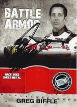 Autographed Greg Biffle 2010 Press Pass Stealth Battle Armor (Race Used Sheet... - £54.71 GBP