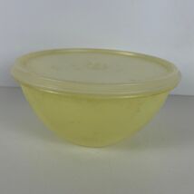 Tupperware Wonderlier Bowl 235-3 Yellow Vintage Food Storage Container Lid - $10.44