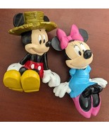 Mickey and Minnie Mouse Resin Pot Hanger Disney Figurines - Fast Shipping - $14.84