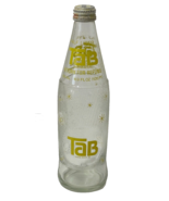 Vintage Tab Half Liter 16.9 Ounces Starburst Glass Soda Bottle &amp; Screw-o... - $27.71