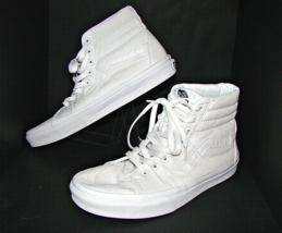 Vans Off the Wall Sk8-Hi Top Sneakers M 9.5- W 11 White Canvas Skateboard 721356 - £21.04 GBP