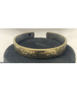 Love More Stainless Steel Bracelet Gold Tone Estate Jewelry Find Fashion KG - $13.55 CAD