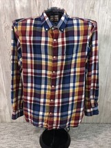 Old Navy The Classic Shirt Multi Plaid Regular Fit Button Up Long Sleeve... - $10.84