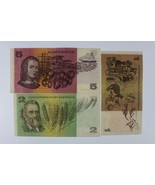 Australia 3-Notes Currency Set 1969 One 1968 Two 1985 Five - $49.50