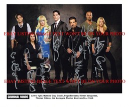 Criminal Minds Cast Signed 8x10 Rp Photo By 7 Aj Cook Gubler Shemar Moore + - £14.14 GBP