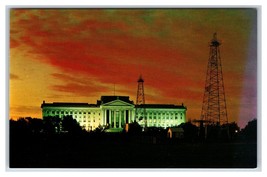 Stato Capitol E Olio Wells Tramonto Oklahoma Città Ok Unp Cromo Cartolina R24 - £3.17 GBP