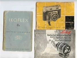 Ikoflex II A Retina IIIC &amp; Linhof Optical Viewfinder Instruction Booklets 1950&#39;s - £14.05 GBP