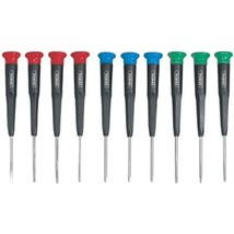 General Tools 690 Precision Screwdrivers, Set of 10, Color-Coded Slotted, - £27.83 GBP