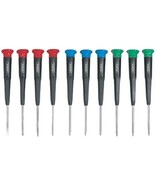 General Tools 690 Precision Screwdrivers, Set of 10, Color-Coded Slotted, - $36.04