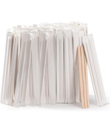 500Pcs Individually Wrapped Wooden Coffee Stirrers - 5.5&quot; Coffee Stir St... - £18.53 GBP