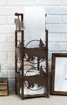 Cast Iron Western Rustic Black Bear Pine Trees Toilet Paper Holder Stand... - $1,169.55 MXN