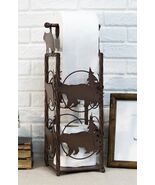 Cast Iron Western Rustic Black Bear Pine Trees Toilet Paper Holder Stand... - $1,164.46 MXN