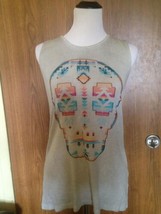 Zara Trafulac Sleeveless Tank Skull Detail SZ M Made in Portugal - £19.25 GBP