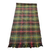 Pendleton Wool Tartan Plaid Wool Green Black Red Vintage Scarf 2/ Fringe... - £29.88 GBP