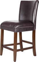 Homepop Home Decor: Decorative Home Furniture (Brown Faux Leather) | Tra... - $125.99