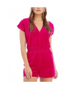 Juicy Couture Velour V-Neck Romper Pink M B4HP - $54.95