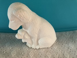 S2 - Small Nurturing Dog Ceramic Bisque Ready to Paint, Unpainted, You Paint - £2.78 GBP