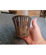 Antique  19th c Shaker Berry Basket Original Tin Rims 4&quot; - $2,326.07 MXN