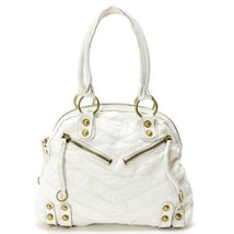 Linea Pelle &#39;Dylan Patchwork Speedy&#39;In Pure White GORGEOUS!! - $149.00
