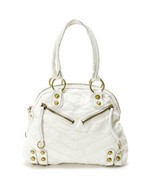 Linea Pelle 'Dylan Patchwork Speedy'In Pure White GORGEOUS!! - $149.00