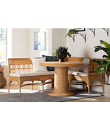 June Bohemian Light Honey Rattan 3-Piece Living Room Chair Set - $23,285.53 MXN