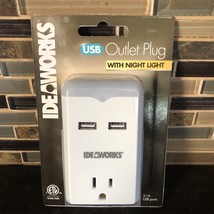 Ideaworks USB Outlet Plug With Night Light - $14.23