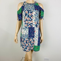 Zara Colorful Summer Floral Print Cold Shoulder Bohemian Hippie Women&#39;s XS Dress - £24.06 GBP