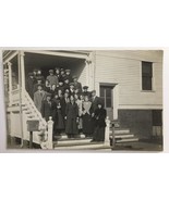 RPPC Pre 1920 Young Adults on Porch Stair Steps Holding Books ONC on Tie... - $23.00