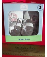 Small Wonders Baby Clothes Size 3 Infant White Dress Shoes Box Pink Flow... - $12.34