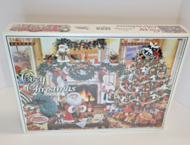 Vintage 2000 White Mountain Puzzles Cozy Christmas Susan Rios #175 1000p... - £19.25 GBP