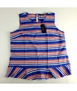 Tommy Hilfiger Red White Blue Womens Shirt Top Sleeveless Size Large - £19.10 GBP