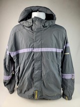 Bonfire Gold Series Women&#39;s Large Snowboarding Jacket Gray Purple Waterproof - £43.79 GBP