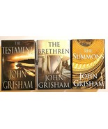 John Grisham lot 3, Hardcover, The Summons, Testament, Brethren 1st ed. ... - $149.20 MXN