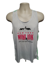 NYRR New York Road Runners Mini 10K Run Womens Green White XL Sleeveless Jersey - £14.00 GBP