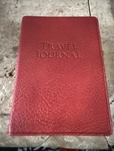 Travel Journal 7&quot; Leather Soft Cover 320 Lined Pages Cranberry - £18.21 GBP