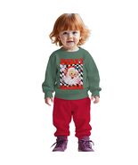 C&amp;M WODRO Toddler Christmas Santa Sweatshirt Pants Set Green Size 5-6 Years - €4,90 EUR