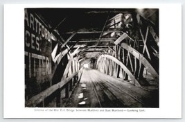 CT Interior Of The Old Toll Bridge Between Hartford And E Hartford Postcard P30 - £11.95 GBP