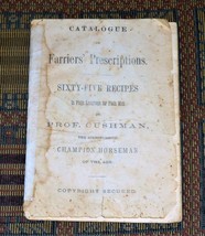 XRARE ~1870s Catalogue of Farriers&#39;s Prescriptions 65 Recipes in Plain Language - £90.89 GBP