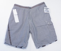 Twice Reversible Gray &amp; White Striped Shorts Men&#39;s NWT $85 - $69.99