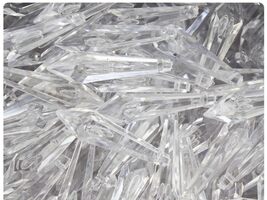 BeadTin Crystal Transparent 32mm Faceted Plastic Pendants (10pcs) - $2.39