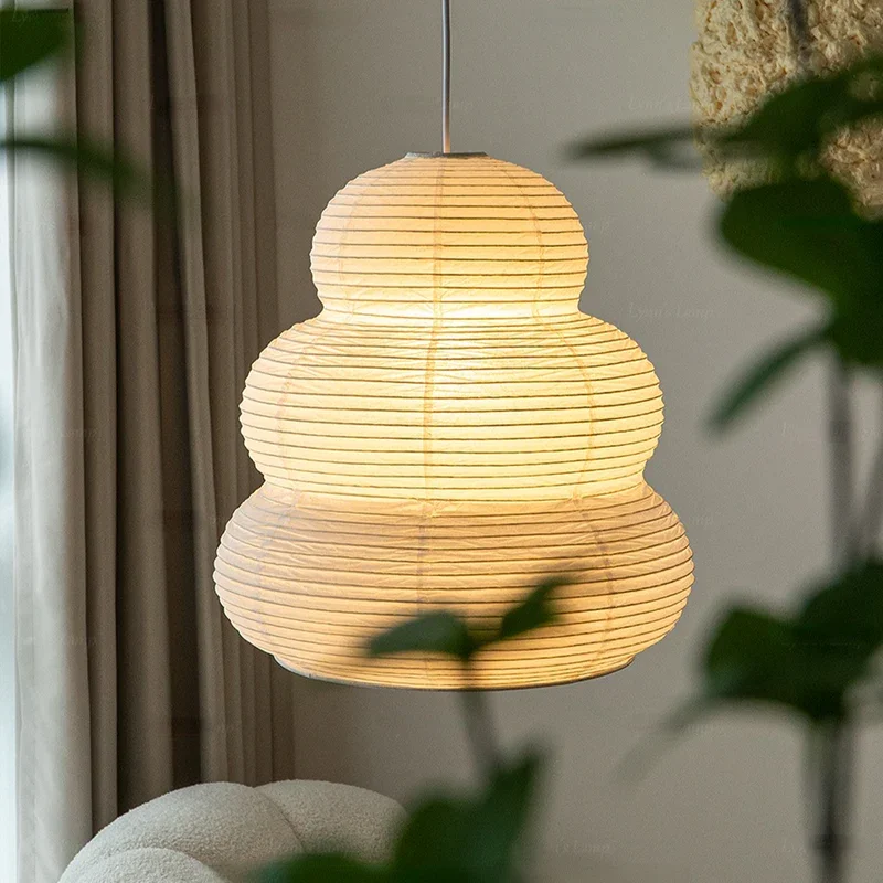Noguchi Japanese Rice Paper Pendant Light Modern Style Hanging Ceiling L... - $54.92+